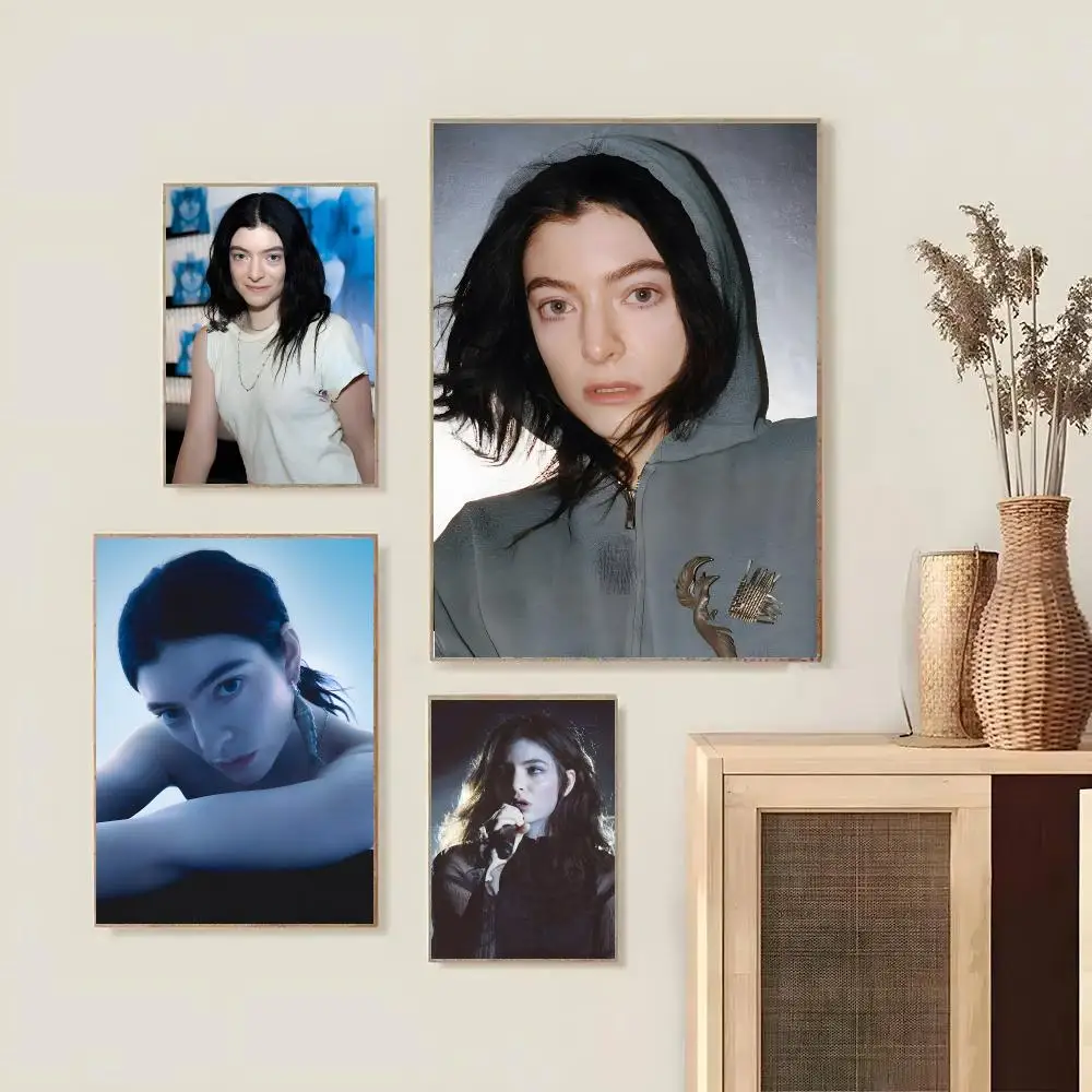 Popular Singer L-Lorde Painting Calligraphy Modern Canvas Wall Art High-Quality Print Poster For Hallway Living Room Home Decor