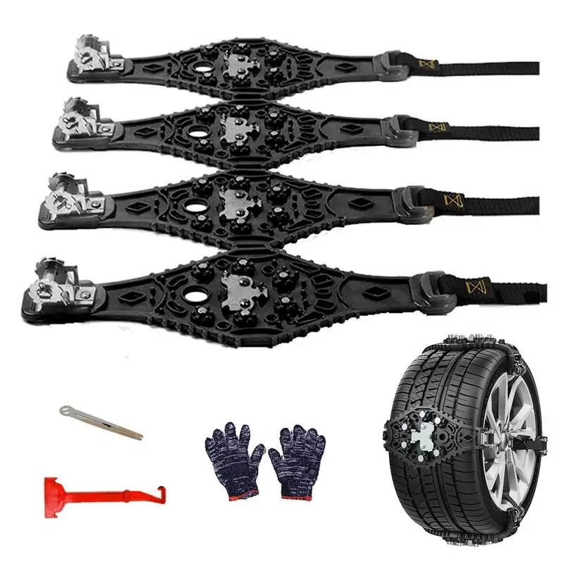 

Car Tire Wheel Chain Anti Skid Snow Chains Winter Outdoor Snow Tire Emergency Anti-Skid Chains for Car Tire Wide 16.5-27.5cm