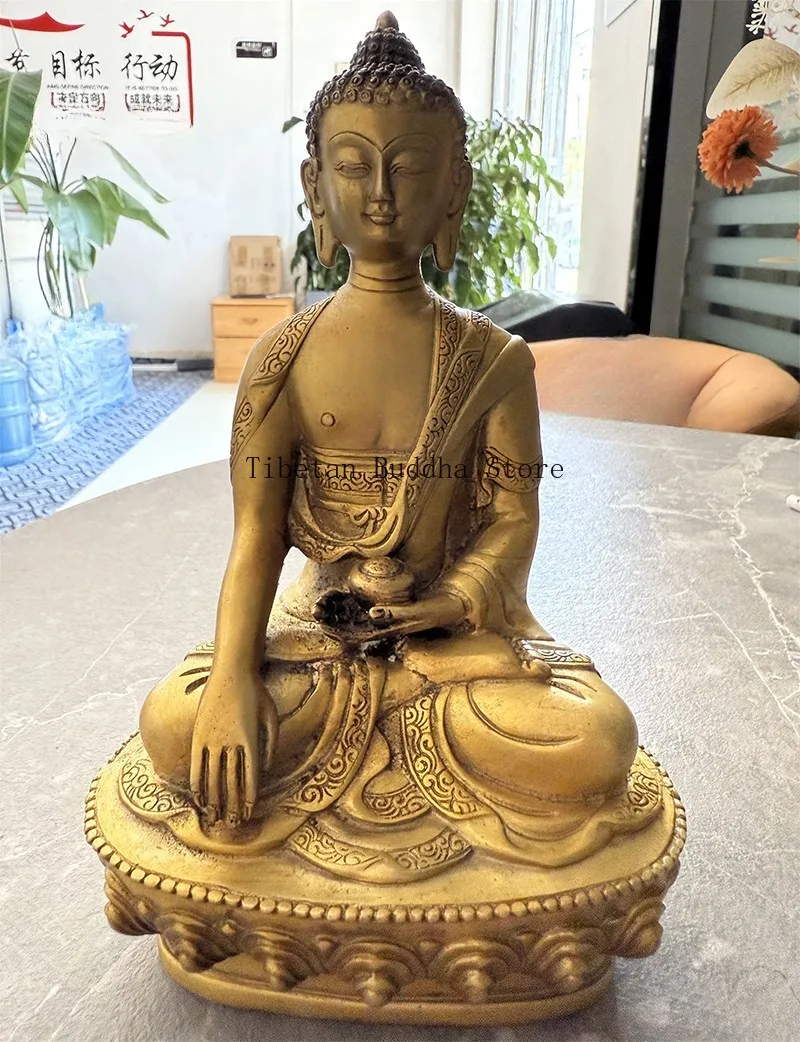 20cm Copper Statue Large Tibet Tibetan Brass Medicine Buddha Statue Decor Crafts