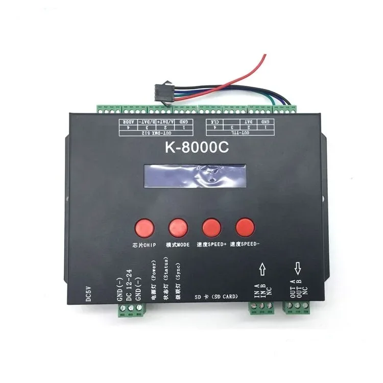 K-8000C Controller per scheda SD a LED più popolare Controller per catena luminosa a LED Controller a LED programmabile