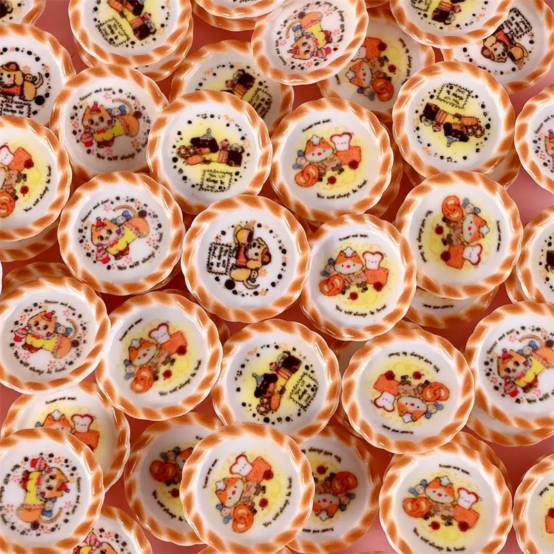 10 قطعة/المجموعة دمية مصغرة جرو الكلب طباعة الخبز عموم نموذج بيت الدمية المشهد DIY اكسسوارات الديكور الاطفال التظاهر اللعب اللعب