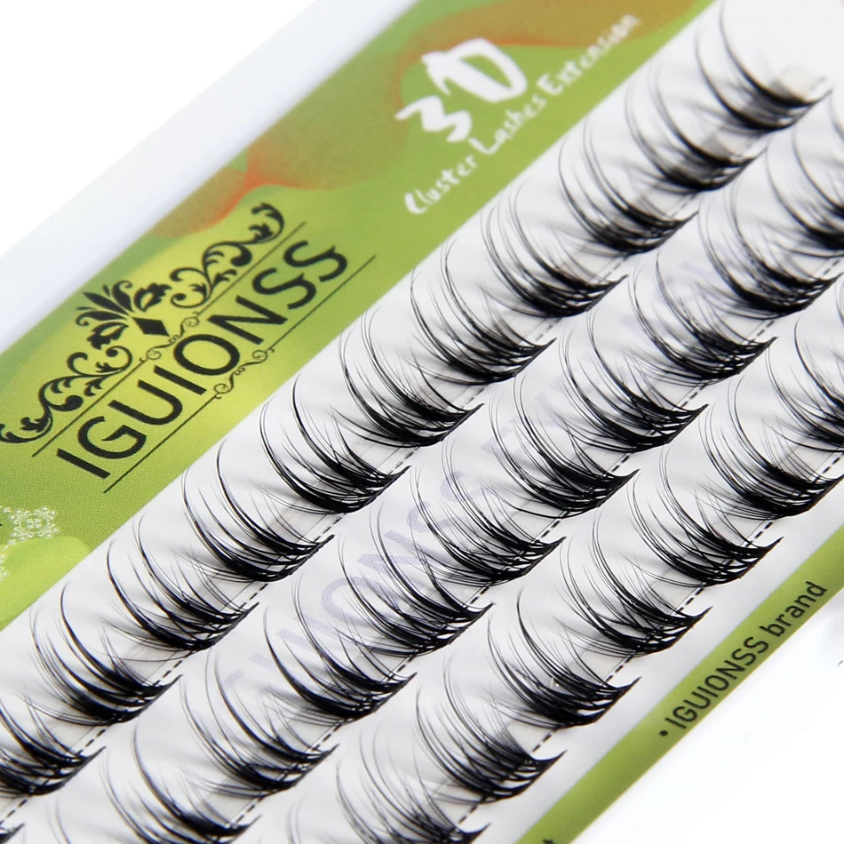 IGUIONSS Lash Clusters DIY Eyelash Extensions 36 Clusters Lashes 10-16mm 3 Styles C D Curl Individual Lashes IG2150