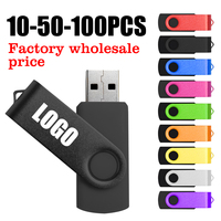 10/50/100 PCS Free Logo 2.0 USB Flash Drive 2GB 4GB 8GB 16GB Memory Stick Pendrive 32GB 64GB 1GB USB Stick Flash Disk U Disk