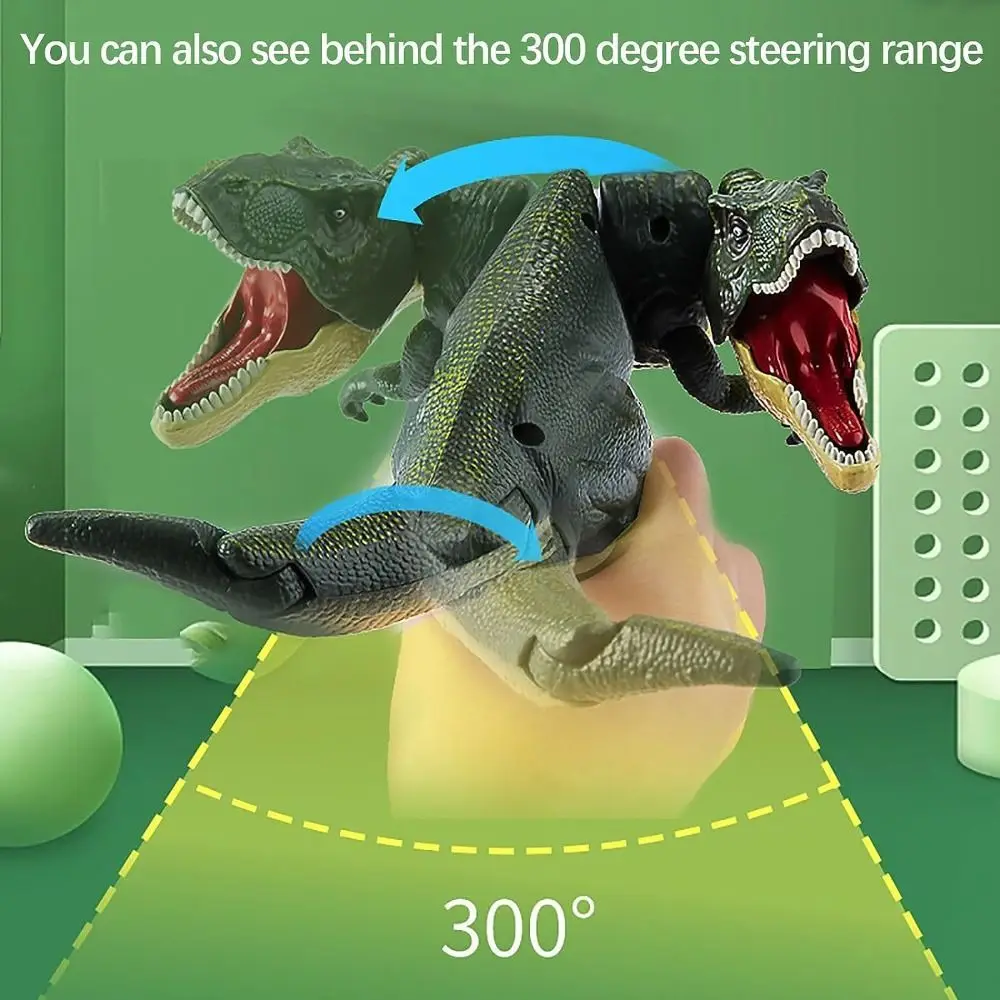 Gift Plastic Pressing Dinosaur Toy Head Movement Hand-operated Swing Dinosaur Toys Simulated Simulation Explorative Dinosaur Kid