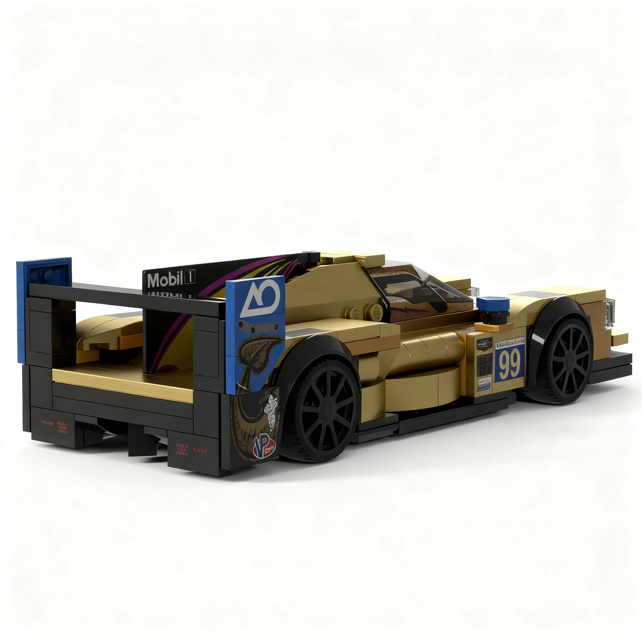338pcs MOC City Champions Oreca 07 LMP2 #99 AO Racing “Spike” Gold – Daytona 24H Livery Model Building Blocks Christmas Gift Toy