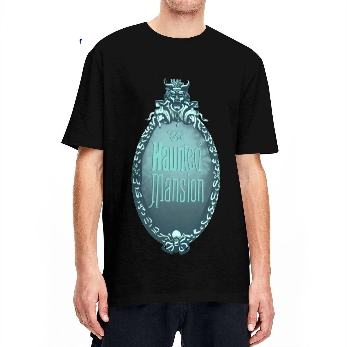 The Haunted Mansion Plaque for Men Women T Shirt Funny Tees Short Sleeve Crewneck T-Shirts 100% Cotton Birthday Gift Clothes