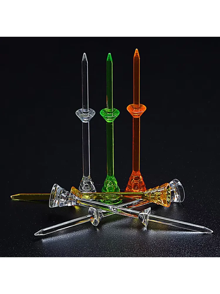 50pcs Golf Tees Plastic Transparent 83mm Tee Random Colors