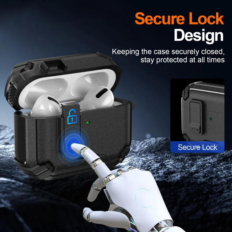 2026 New For AirPods Pro 3 2025 Case Rugged TPU PC Headphone Magnetic Automatic Lock Cover For AirPods 4 Pro 3rd Earbuds Cases