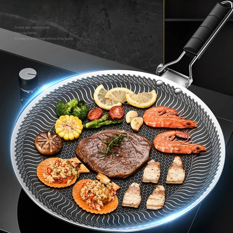 Induction Cooker Korean Style Barbecue Plate Outdoor Portable Gas Stove Special Barbecue Plate Portable Iron Plate Frying Pan