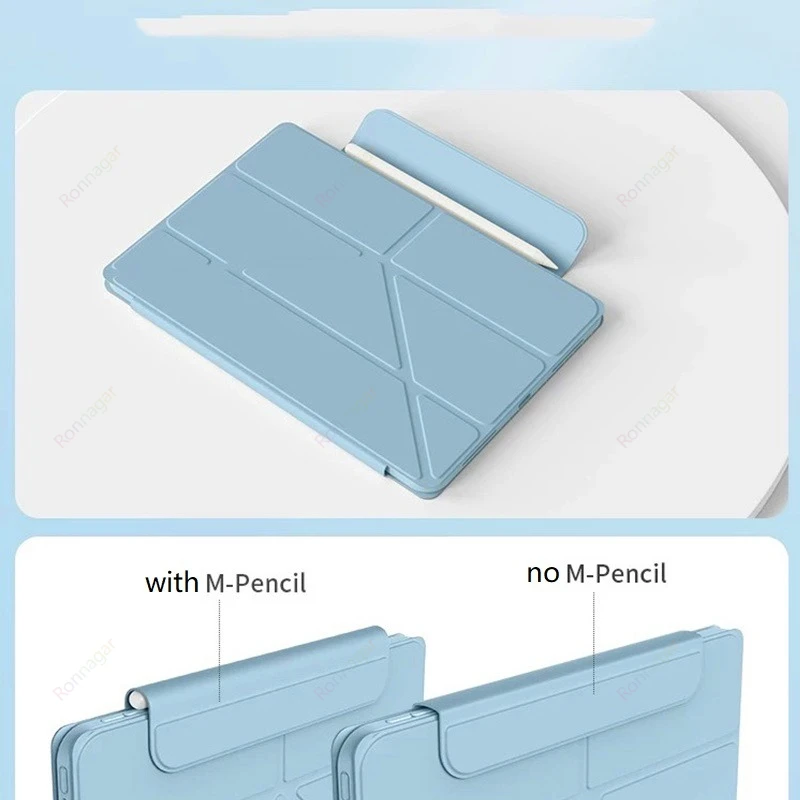 حافظة Y قابلة للطي لهاتف Xiaomi Mi Pad 8 11.2 2025 لـ XiaoMI 6 5 11 بوصة لـ Redmi Pad 2 SE 11 12.1 غطاء حامل تلقائي للاستيقاظ/النوم