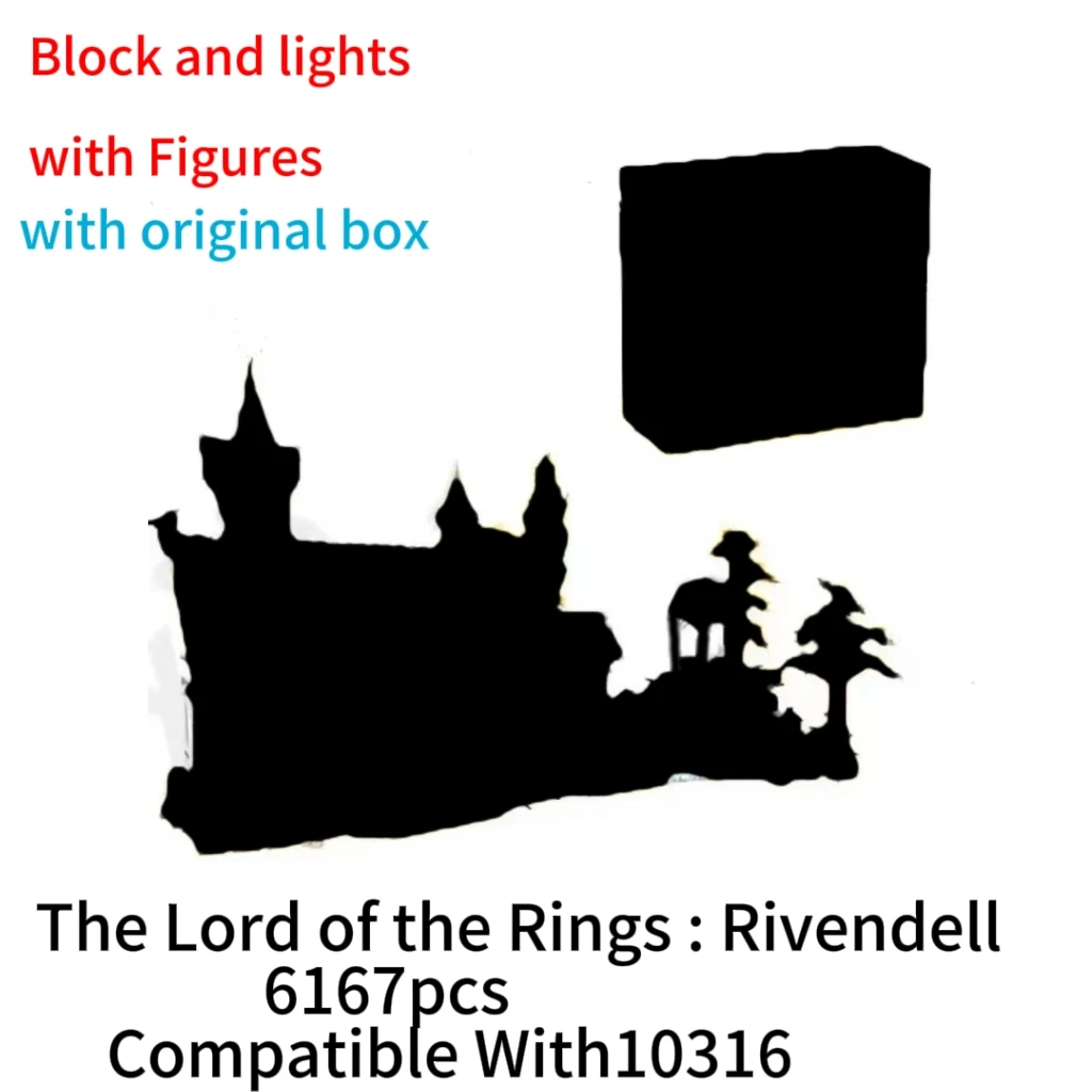 Original Box 6167pcs 10316 Famous Rings Rivendelled Building Blocks European Castle Bricks Toy Kids Christmas and birthday gifts