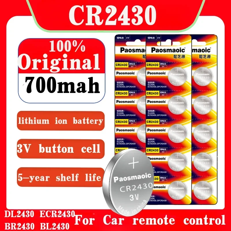 

cr2430 battery CR 2430 DL2430 BL2430 3V Lithium-ion button cell For Watch Toy Calculator Car Key Remote Control coin cell