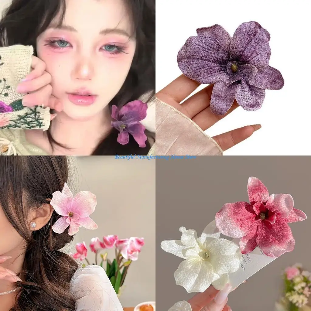 E56A Practical Flower Hairpin Styling Floral Hair Clip for Women Hair Accessories for