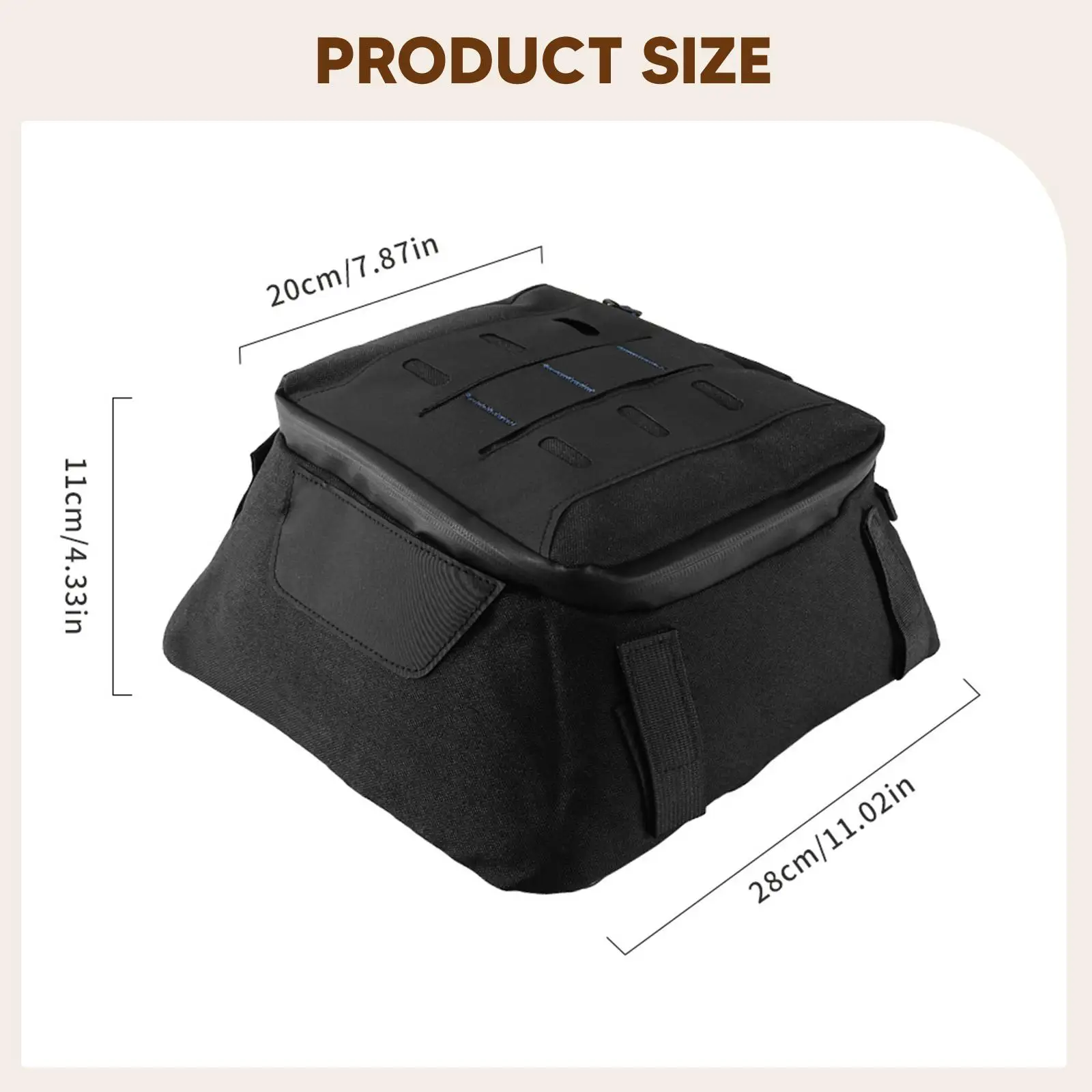 Motorbike Rear Bag Waterproof Oxford Adventure Luggage Tail Storage with Straps for BMW R1300GS