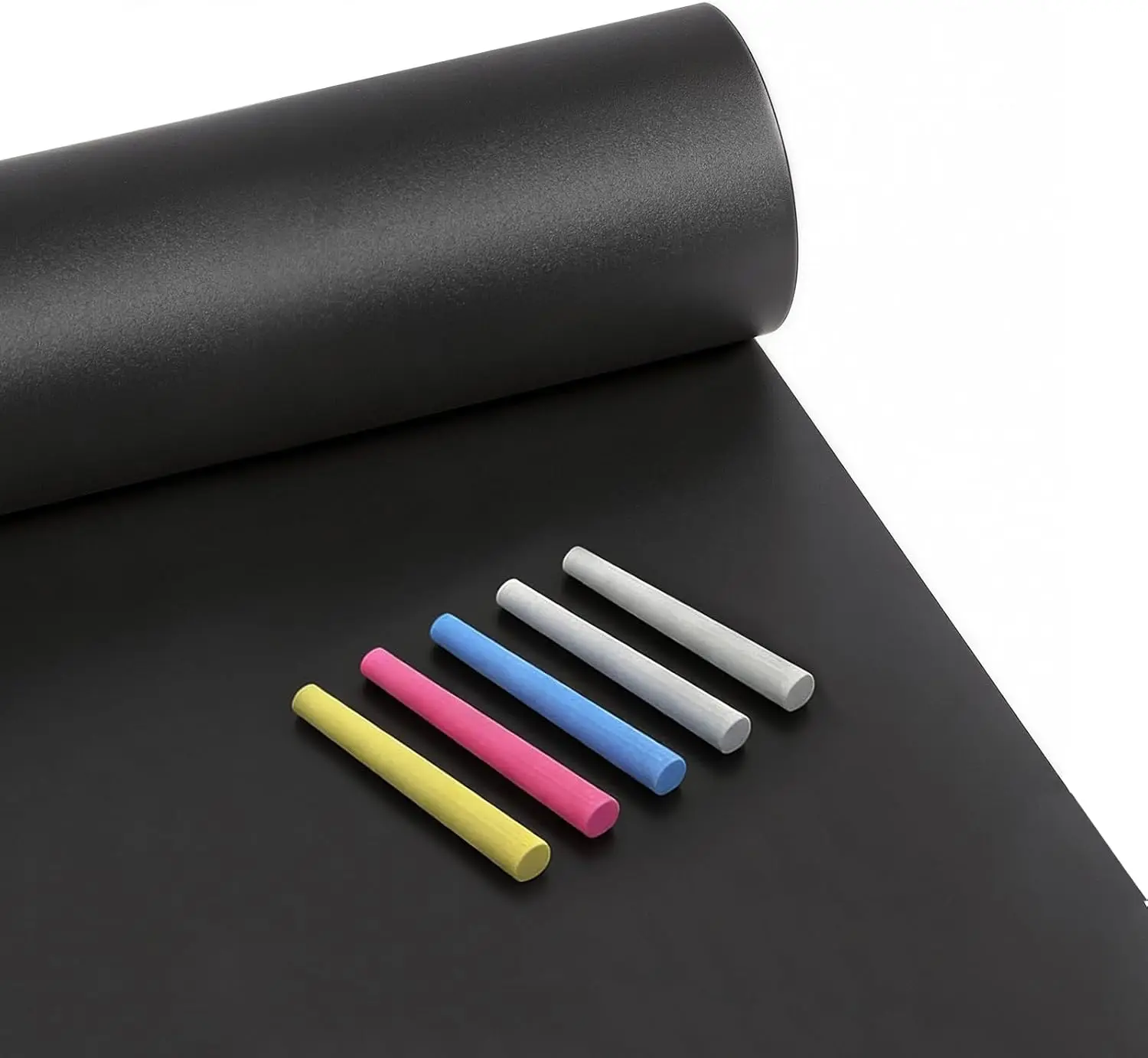 

Extra Large Chalkboard Paper Roll - Peel & Stick, 1.5ft x 6.6ft, Includes 5 Chalks