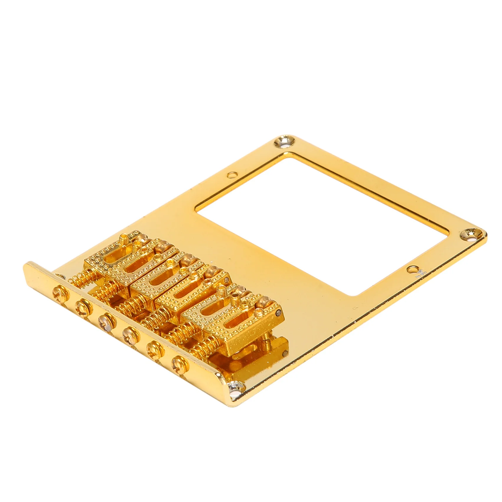 6 Roller Saddle 6 String Humbucker Guitar Bridge for Tele Guitar (Gold)