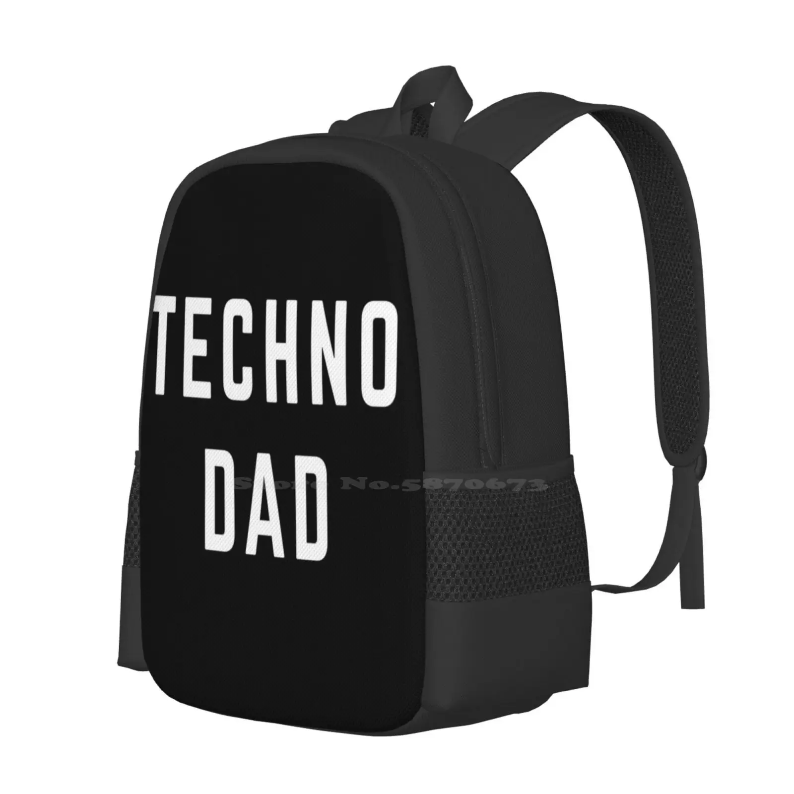 Techno Dad Hot Sale Schoolbag Backpack Fashion Bags Techno T Black Techno Detroit Techno Techno Music Acid Techno Anti Techni