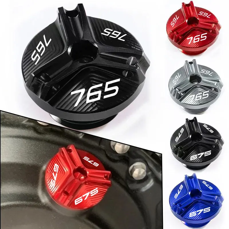 

Motorcycle Accessories CNC Engine Oil Filler Cap Oil Plug Cover For Triumph Street Triple 765 RS /S/R 765RS 765R 675 Trident 660
