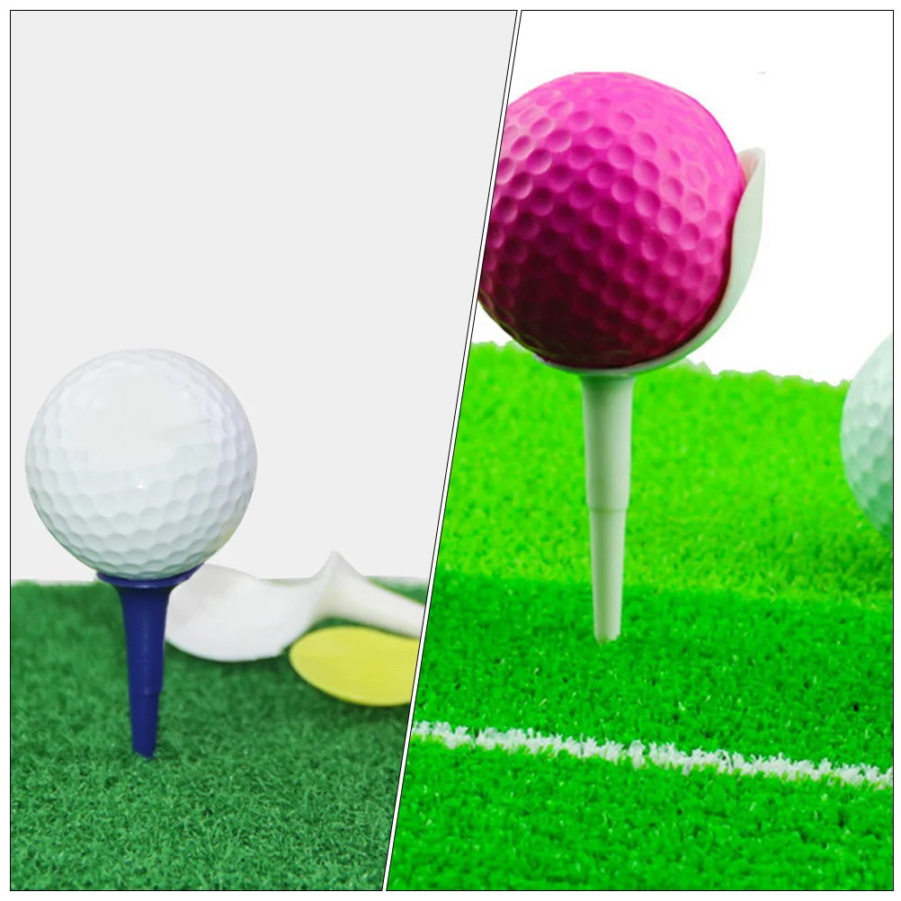 10 pçs golfe golfs prático t suportes de plástico picos profissional stands bola substituível