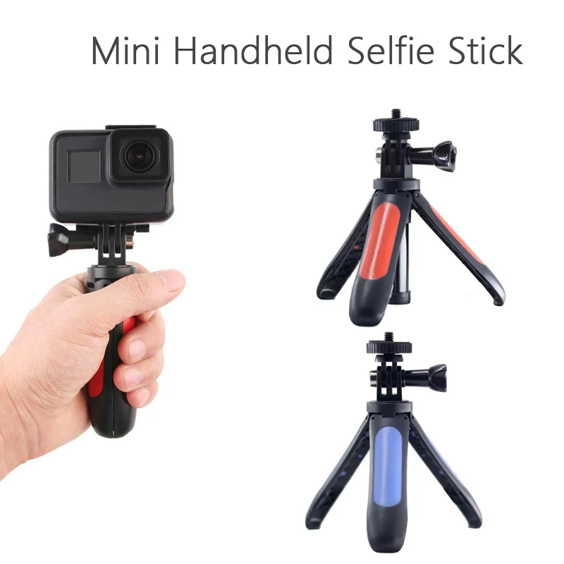 Mini 2-in-1 Handheld Selfie Stick Stativ Faltbarer Tischständer für GoPro DJI Action Insta360 Smartphone Kamera Zubehör