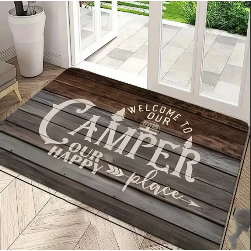 VIKAMA Non-slip Camping RV Welcome Mat Memory Foam Easy Clean Outdoor Door Rug