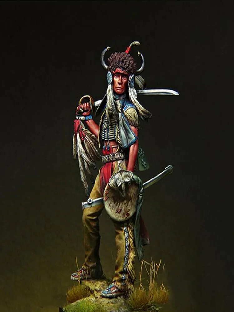 

1/24 ANCIENT Sioux Dakota Warrior, фигурка из смолы, наборы моделей, миниатюрные gk, в разобранном виде, неокрашенные