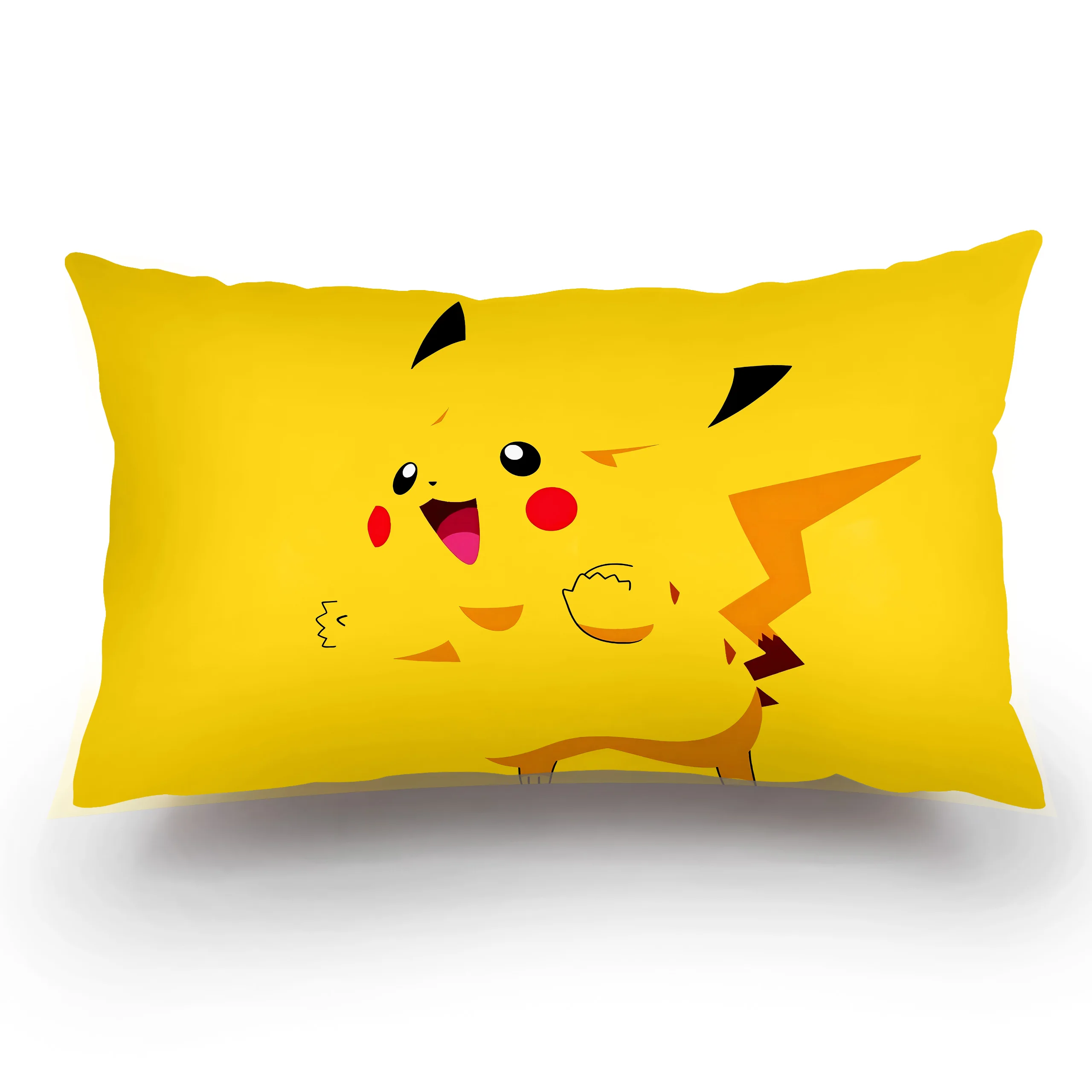 Pillow Covers Cartoon Cute P-Pikachus G-Gengars Sofa Decorative Home Double-sided Printing Short Plush Cute Cushion Cover