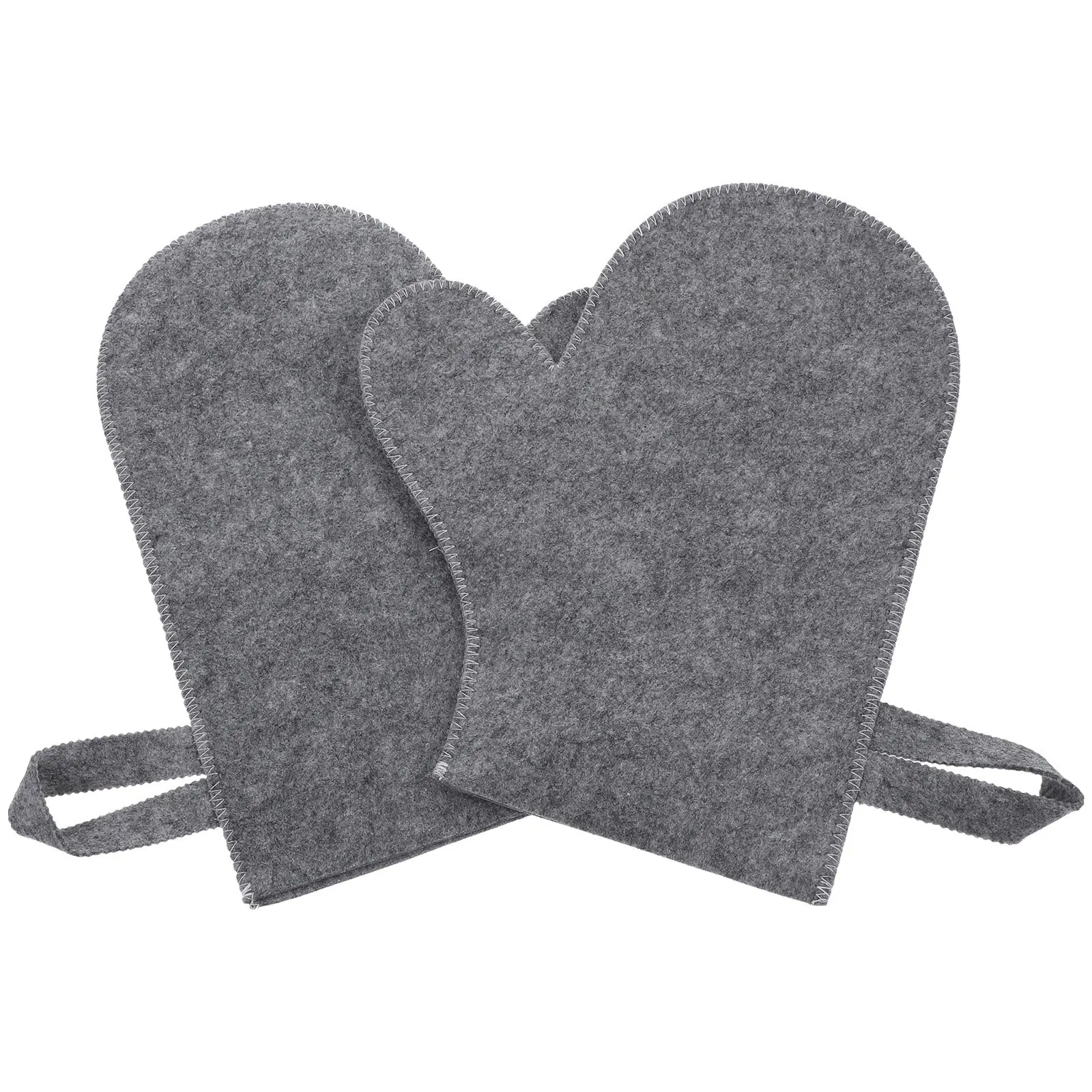 

2Pcs Exfoliating Sauna Gloves Heat-Resistant Bath Scrubber Gloves for Shower Body Scrubbing Soft Felt Back Brushes