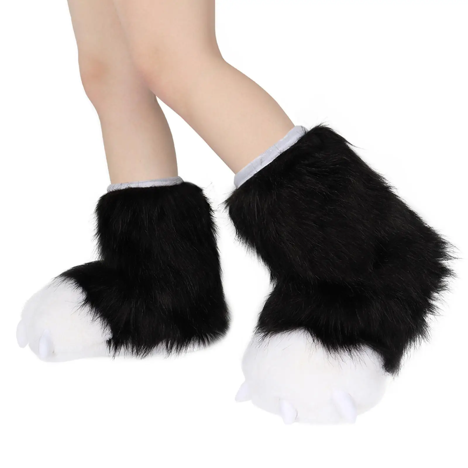 Fuzzy Paw Cosplay śmieszne akcesoria Fursuit zwierząt pluszowa bestia stopa na wakacje występ na scenie dla dzieci sukienka na studniówkę