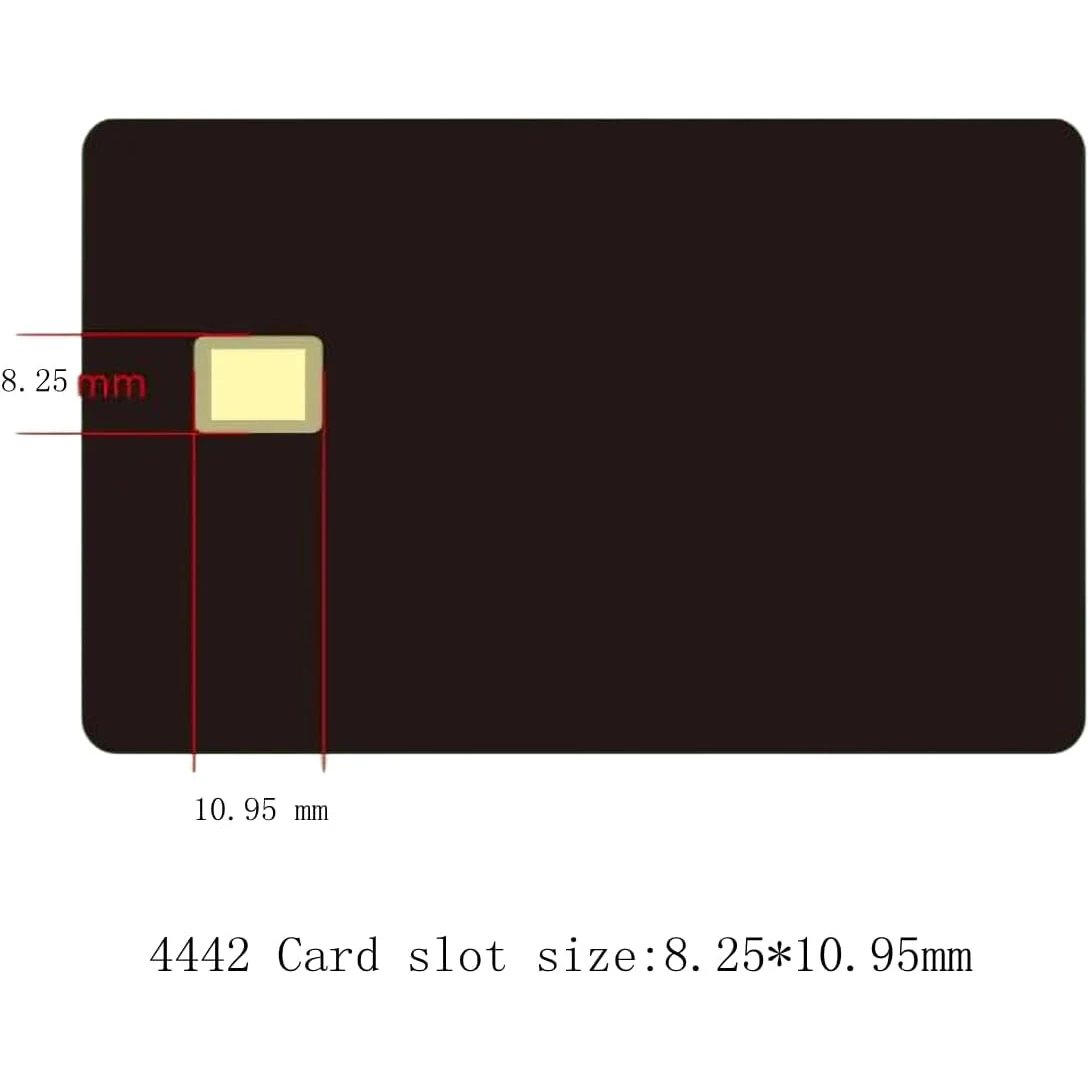 4442 Chip Slot Metal Business Card with HiCo Magnetic Stripe Matte Black Blank DIY Metal Credit Card Control Hotel Key Cards