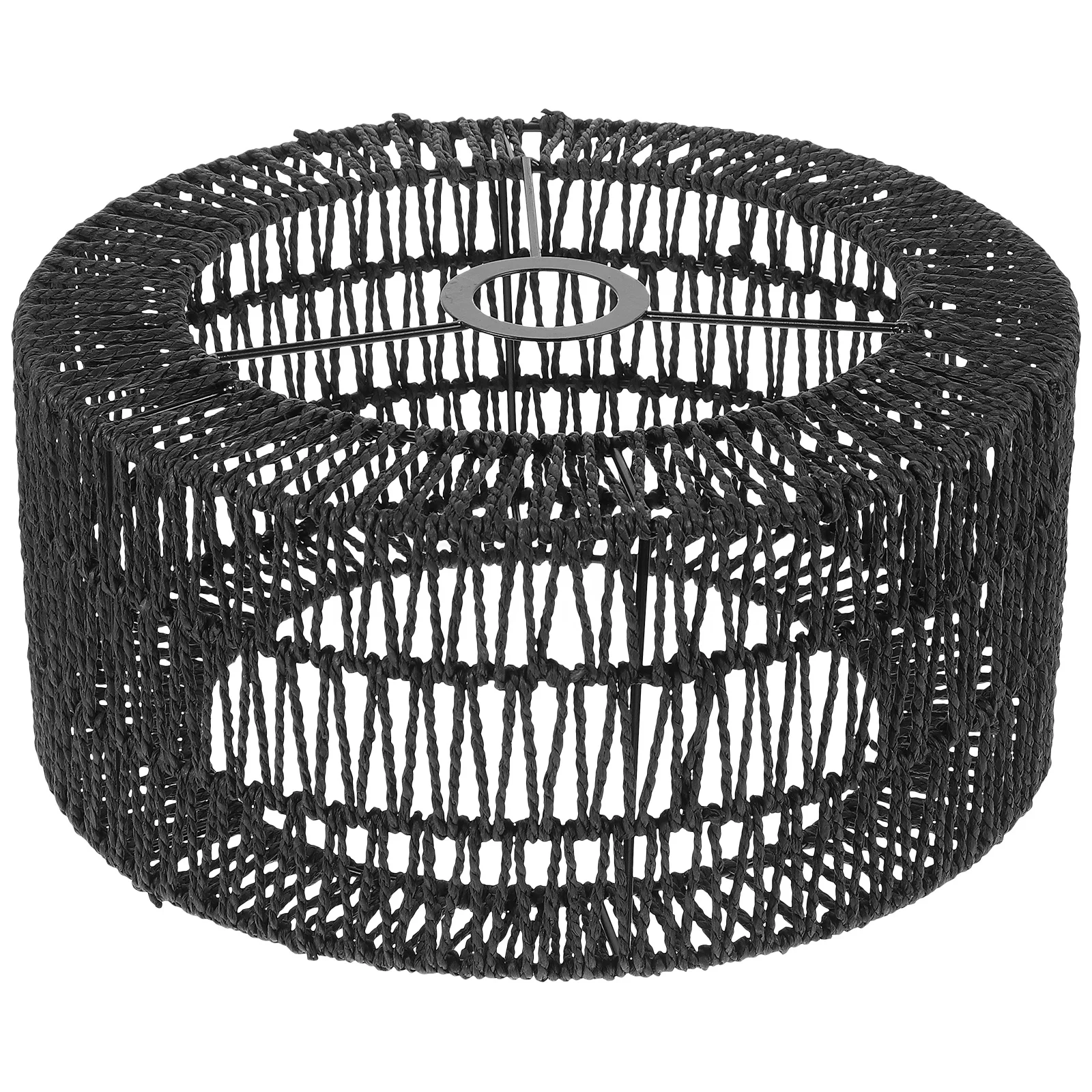 

Тканый абажур для потолочного светильника, дизайн травяной веревки, без ослепительной защиты глаз, удобное освещение, размер L, абажур из соломенной веревки