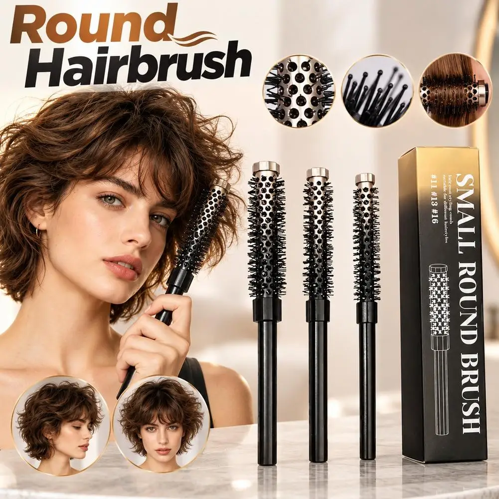 3pcs/set Cylinder Fine Comb Salon Hair Comb Hair Root Comb Set Fluffy Bangs Curly Hair Shape Wave Mini Brushes Styling Tool