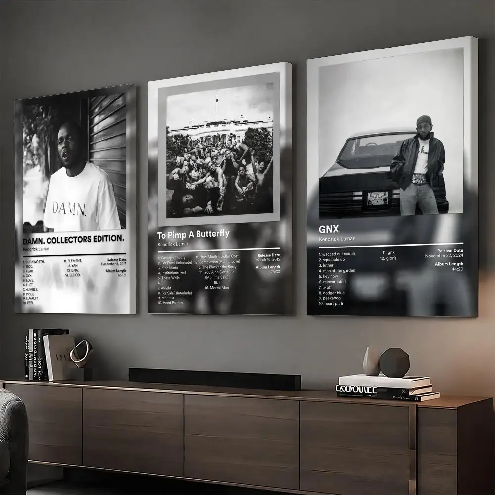 K-Kendrick Lamar Singer Rapper Painting Calligraphy HD Modern Style Inner Frame Canvas Bedroom Room Hallway Wall Art Decor