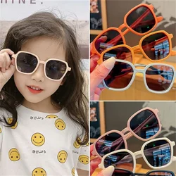 Gafas de sol cuadradas de silicona para niños y niñas, lentes flexibles de seguridad, a la moda, UV400