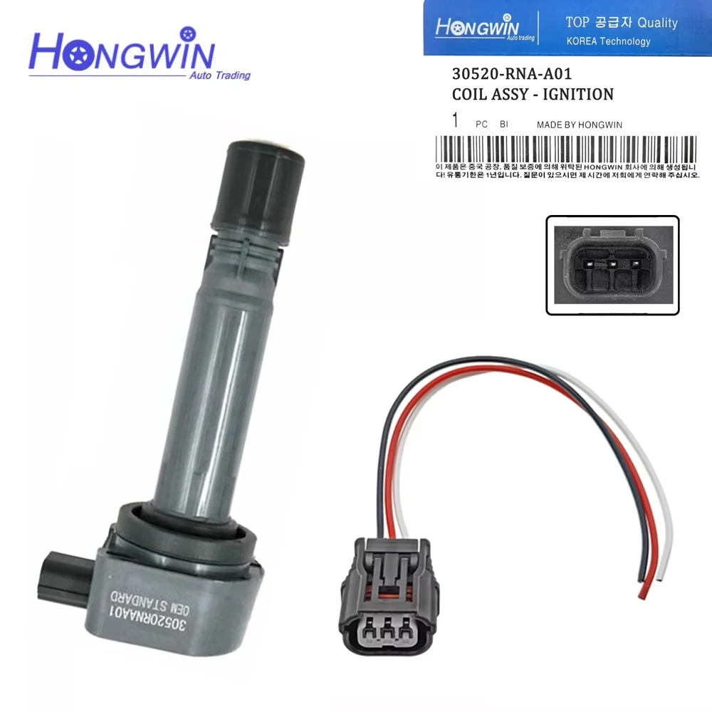 

30520RNAA01 Ignition Coils Plug For Honda Civic 06-11 1.8 I4 UF582 C1580 UF582 30520 RNA A01 30520-RNA-A01