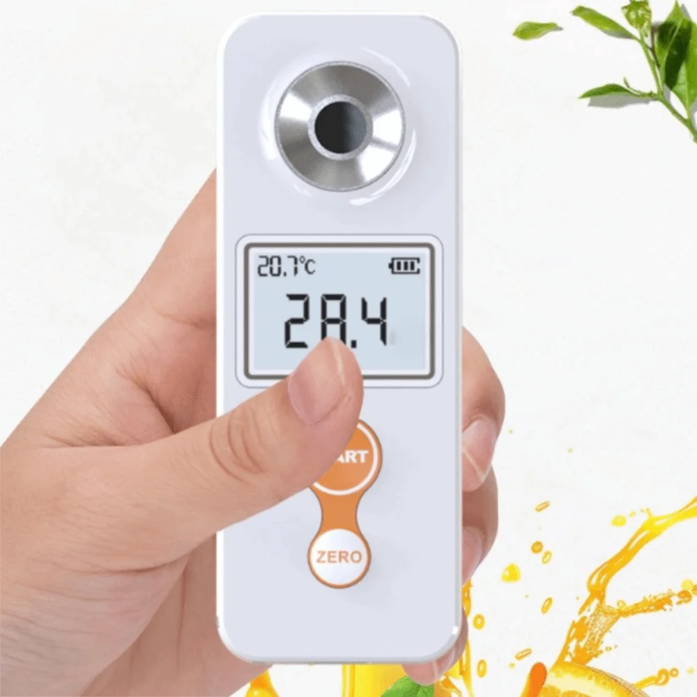 Prism Refraction Sugar Refractometer High Precision Densimeter Sugar Concentration Tester Resolution Handheld
