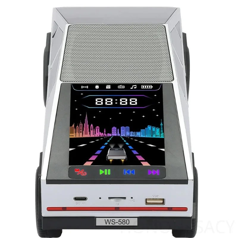 Cybertruck Wireless Bluetooth Speakers with LED Lights and USB