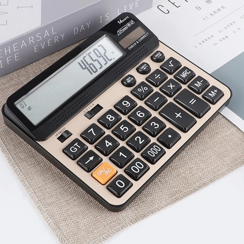 14 Digits Electronic Calculator Large Screen Desktop Calculators Home Office School Calculators Financial Accounting