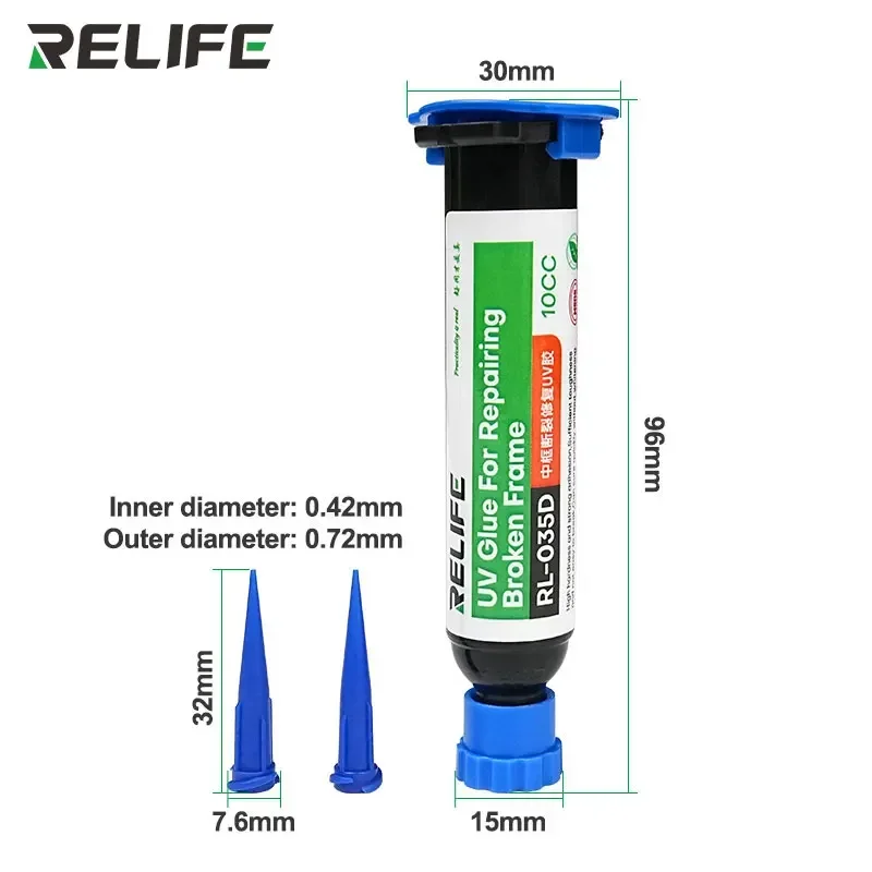 RELIFE RL-035D UV Light Glue Super Glue Adhesives Sealer Fast Curing for Cell Phone Camera Broken Frame Bonding and Welding Glue