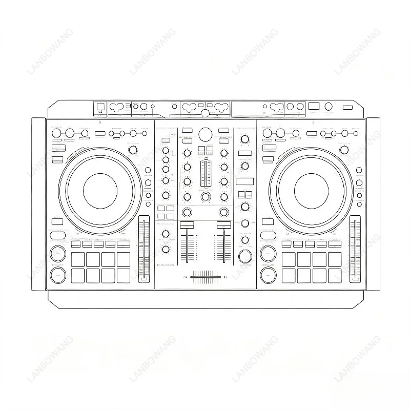 for-pioneer-ddj‑800-dj-controller-white-skin-protective-sticker-anti‑scratch-panel-decal-for-dj-equipment-modification