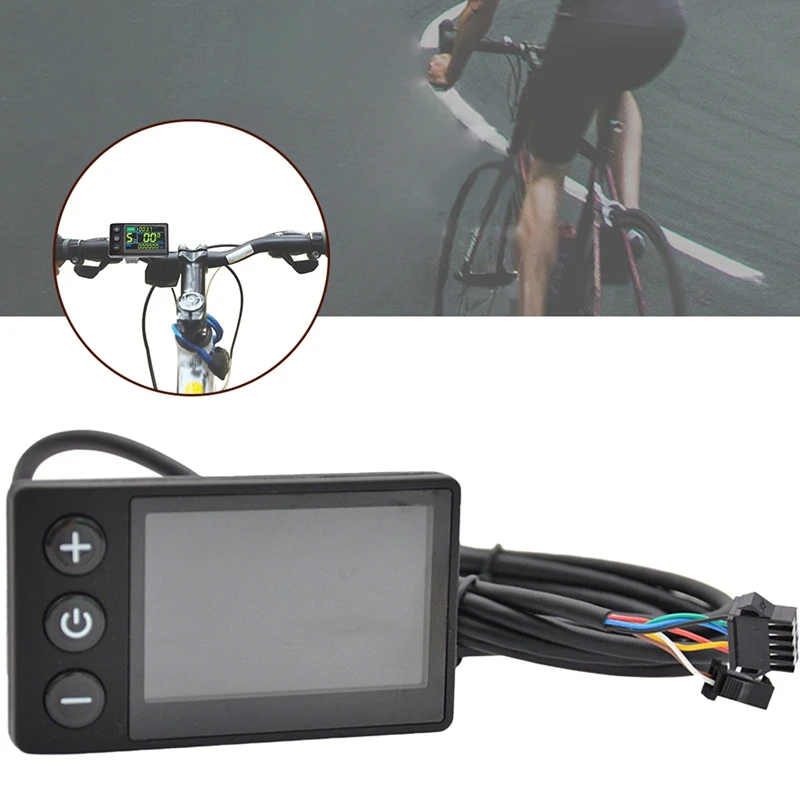 AB08-S866 Electric Bicycle Display 24V/36V/48V Colorful LCD Screen Meter SM Ebike Power Assisted Scooter Control Dashboard