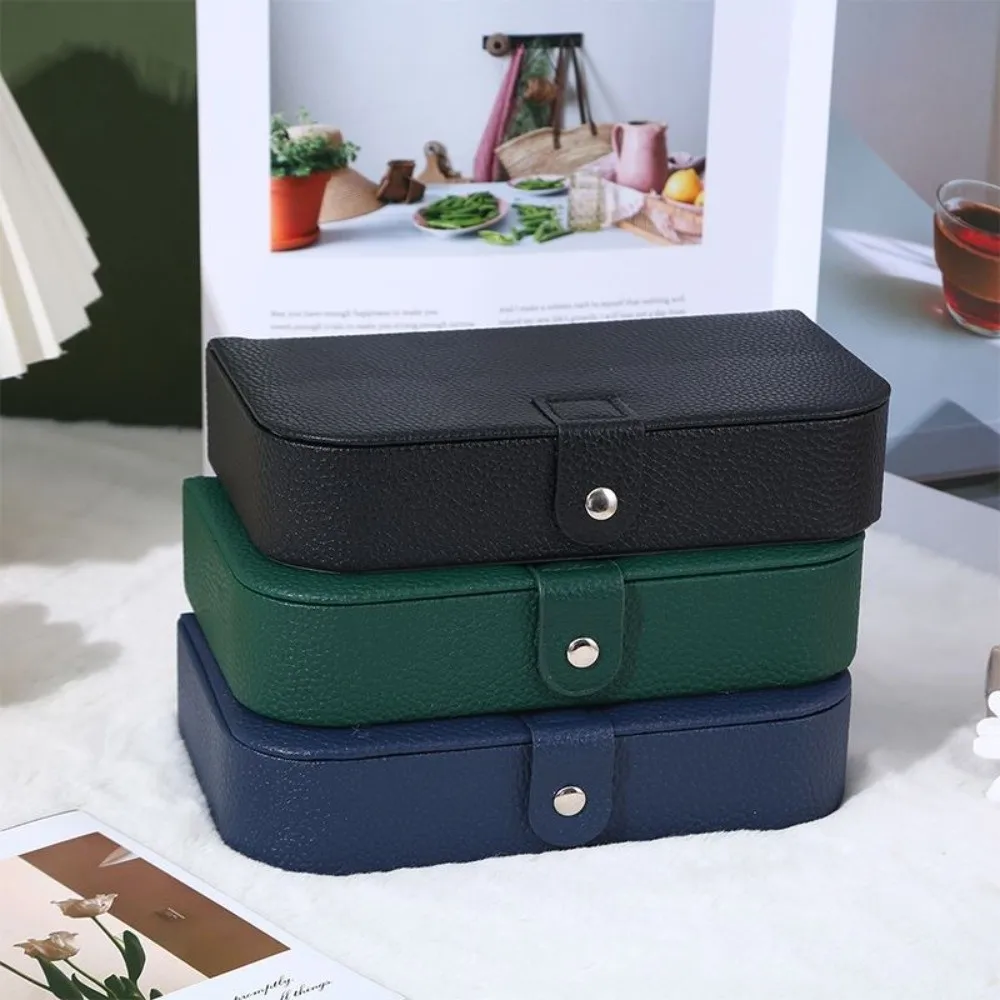 

Portable Travel Jewelry Organizer Box PU Leather Multi-functional Jewelry Storage Case Container Earring
