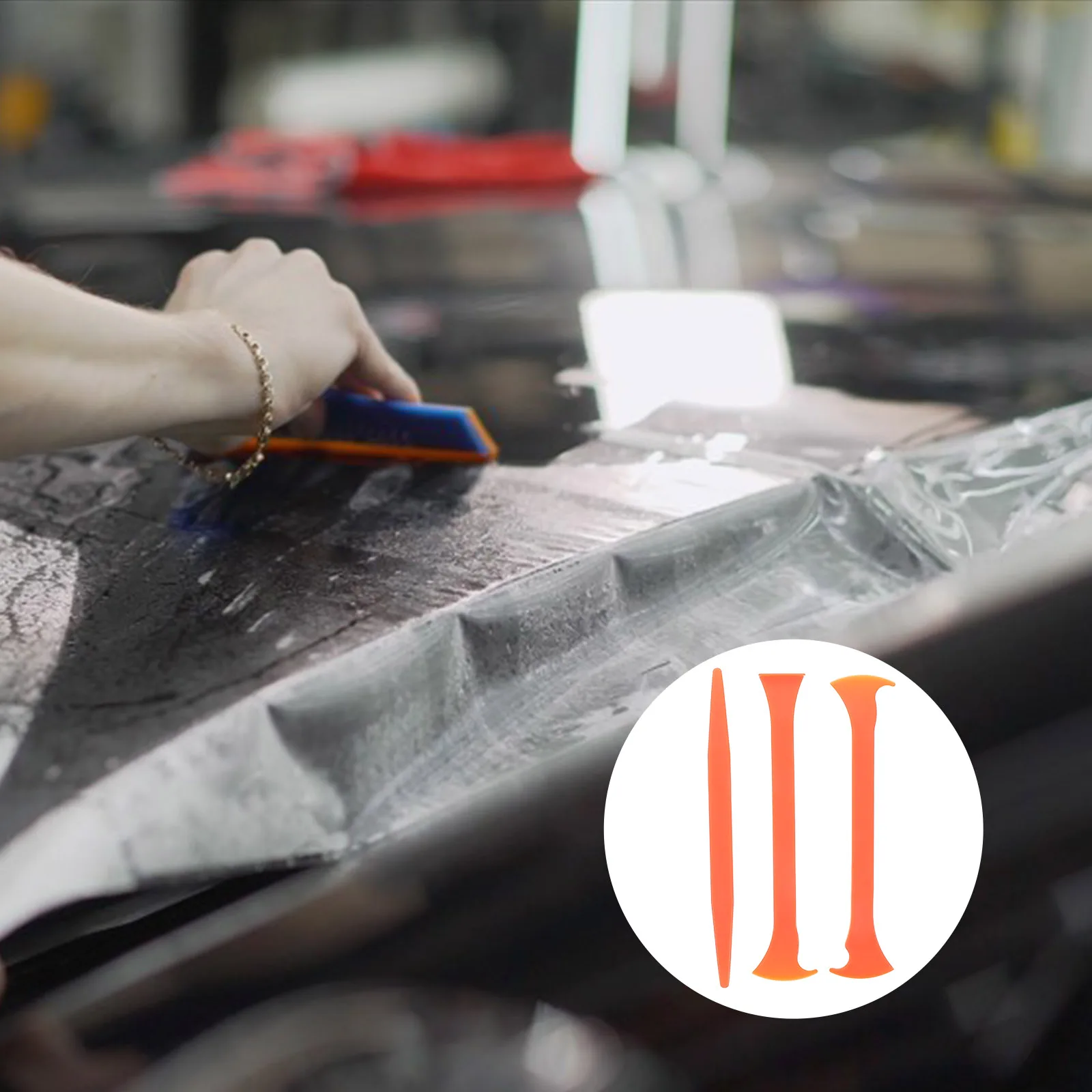 

3 Pcs Car Film Tool Auto Vinyl Wrap Kit Window Squeegee Decal Scraper Wrapping for Windows Tools
