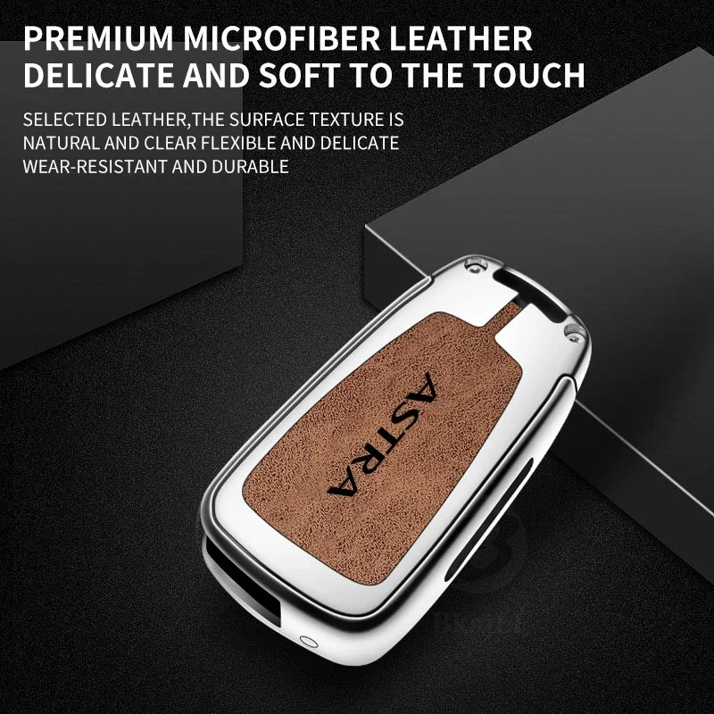 Suitable for Opel Astra 2016 2014 2013 car key shell protective cover metal high-end car key bag accessories