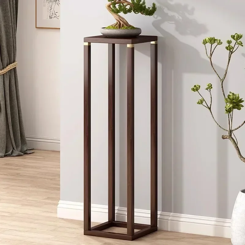 Flower Rack, Living Room Floor Standing Solid Wood Flower Pot Placement Rack, Indoor New Chinese Style Decoration Storage Rack,