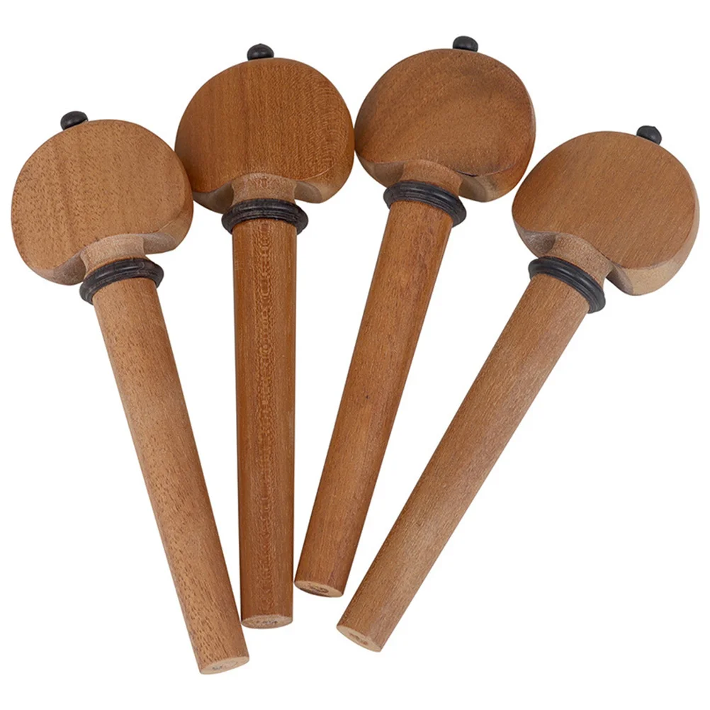 

4Pcs Cello Tuning Pegs Wood Craft Replacement Fittings Parts Functional Accessories for Professional Instrument Repair