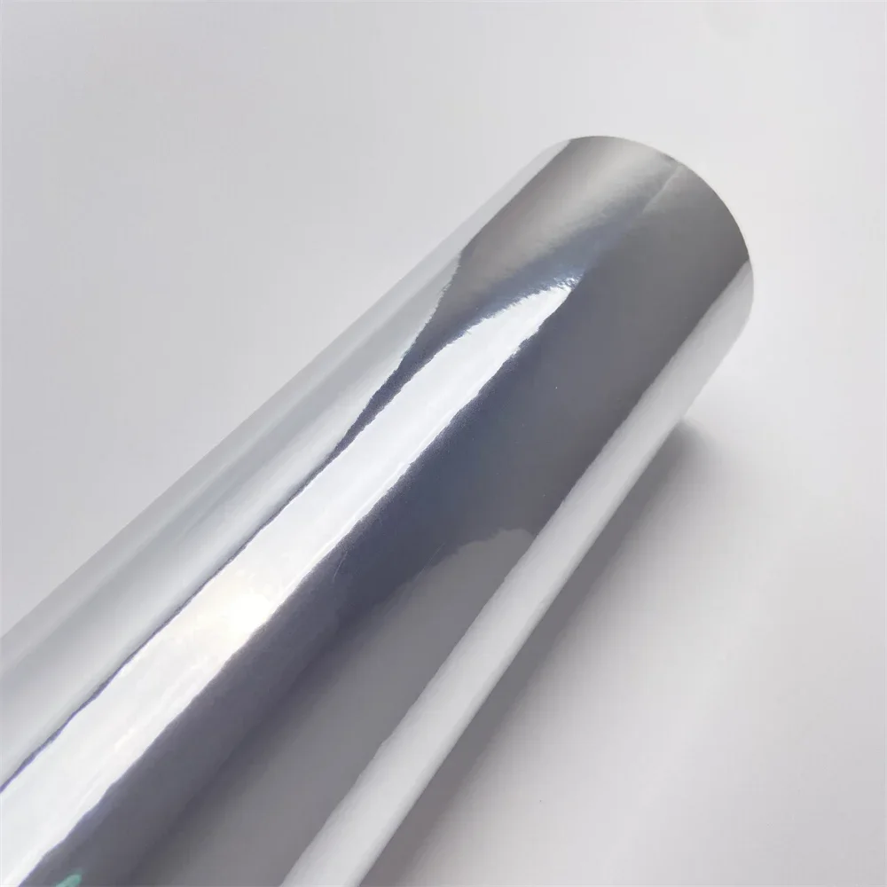 Car Stickers Glossy Silver Chrome Mirror Vinyl Films Air Release for Vehicle Motorcycle Bicycle