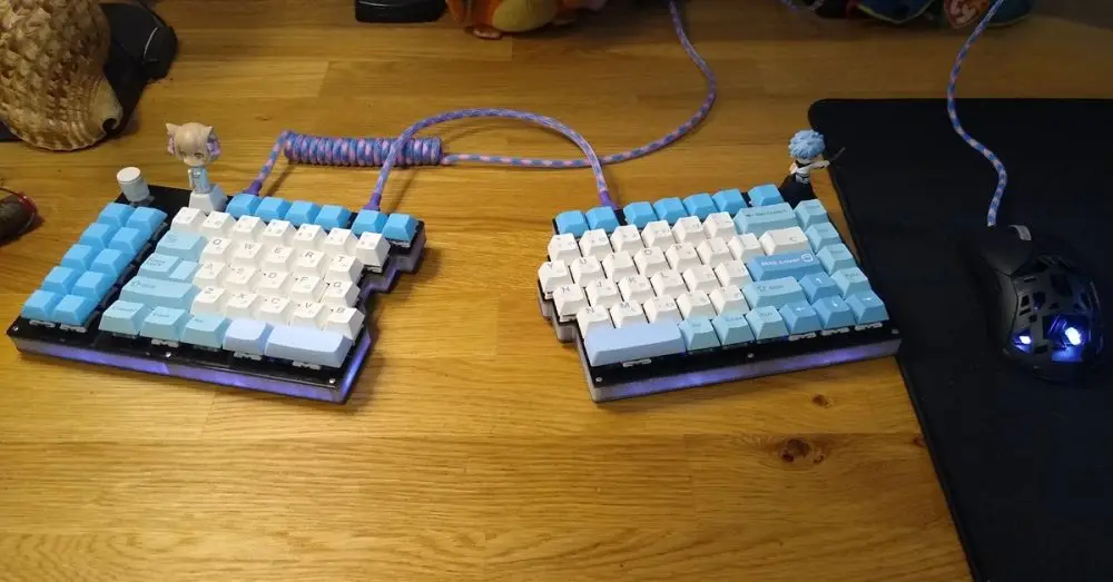 Angitu Sofle Tastatur gewickelt Trrs Handmake DIY Split Datenkabel Dopamin mechanische Tastatur Sofle Datenkabel übertragung – Detail 1