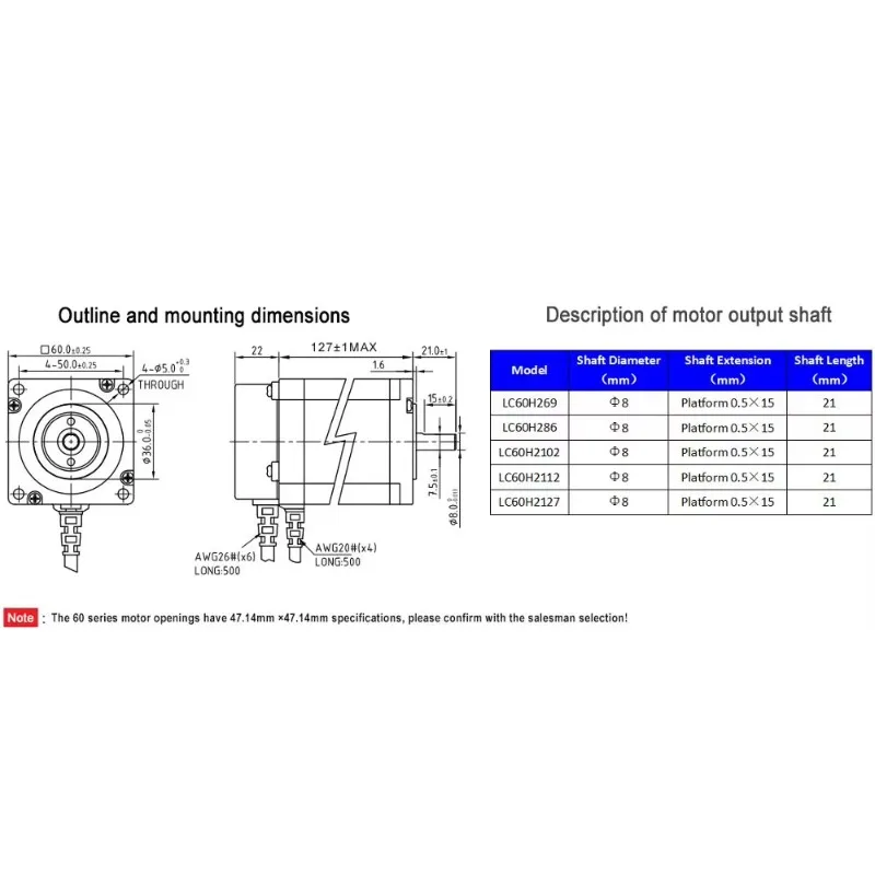 MYT Lichuan Nema 24 5.5Nm محرك متدرج بحلقة مغلقة سائق DC48V 7A مع مجموعة كابل التشفير 3M 1000ppr التشفير LC60H2127 + LCDA86