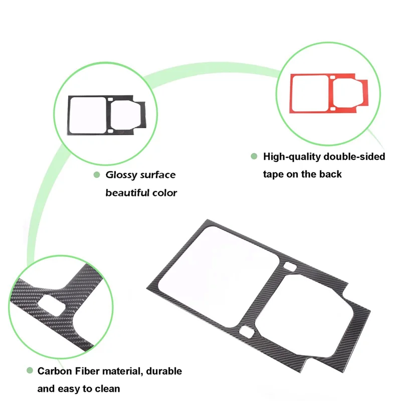 

H5-Carbon Fiber For Land Rover Defender 90 110 130 2020-2024 Center Console Storage Panel Cover Trim Interior Parts Accessories